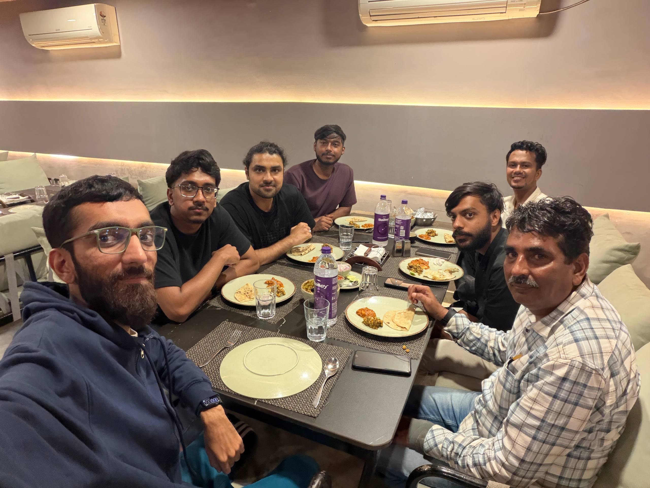 I couldn't eat with them, given my recent experience with outside food 😂