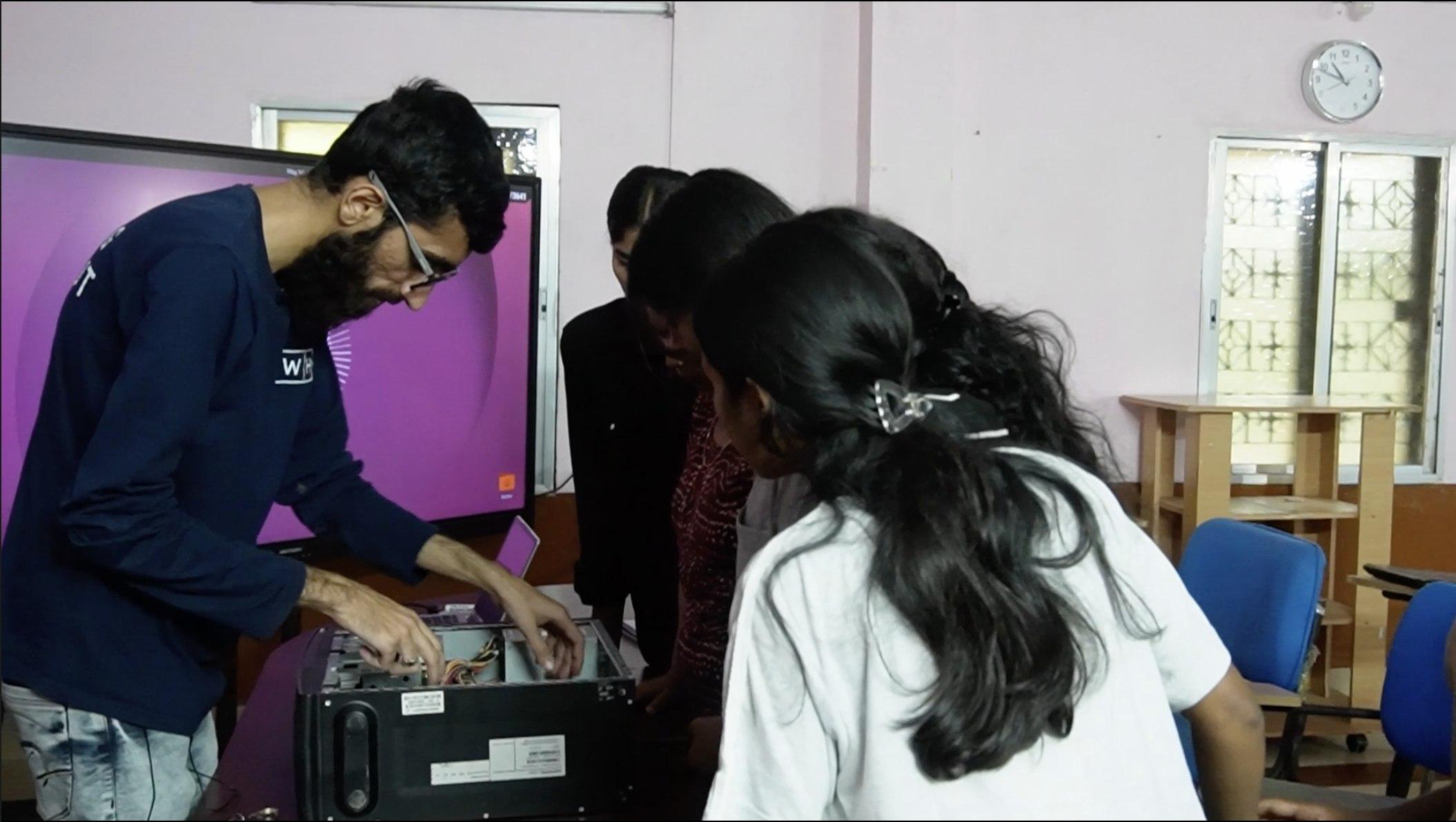 Shivam's CPU getting dismantled